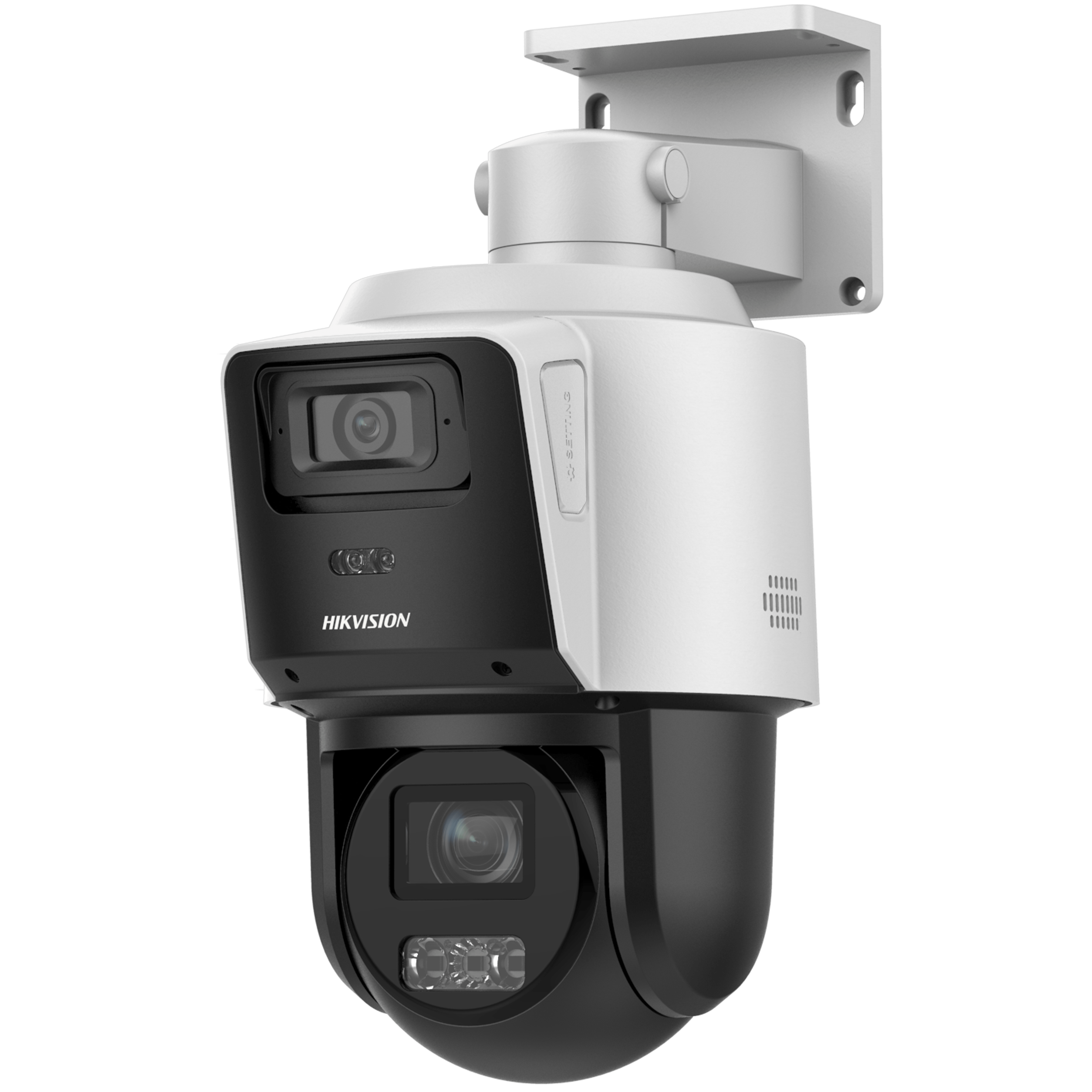 Cámara IP PTZ TandemVu 2MP+2MP con Zoom 4X y PoE