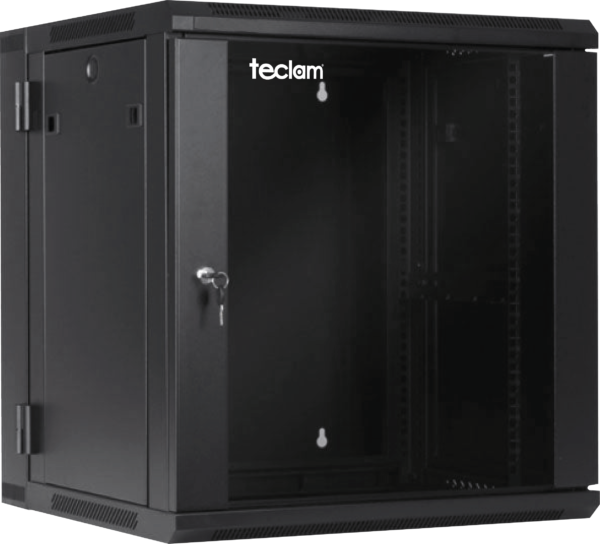 Gabinete de Pared 12U TECLAM con Vidrio y Ventilador