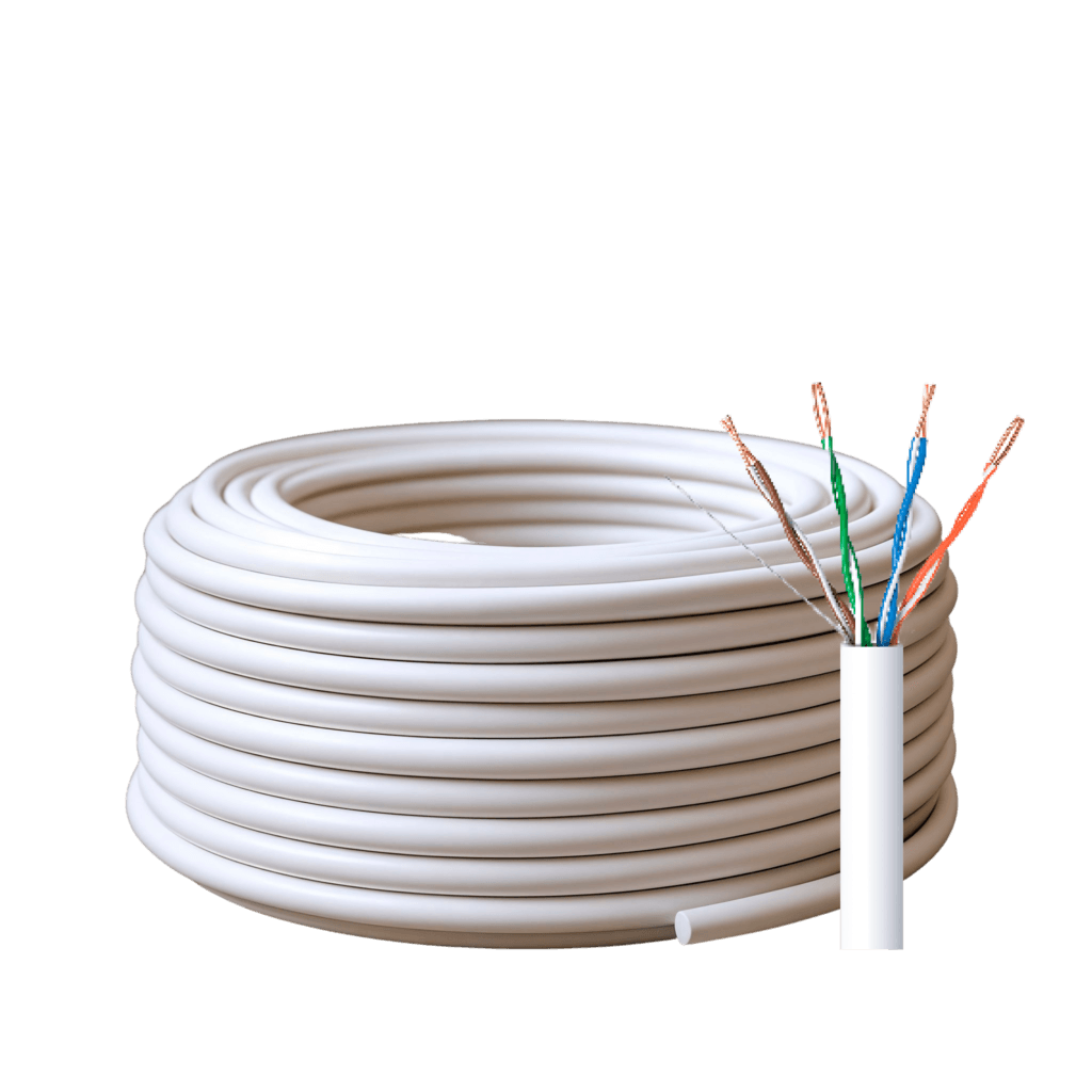 Câble Haut-parleur Lumonic 100 M – 2x0,75mm² CCA, Blanc, Pour Installation Hi-Fi Et Home Cinéma